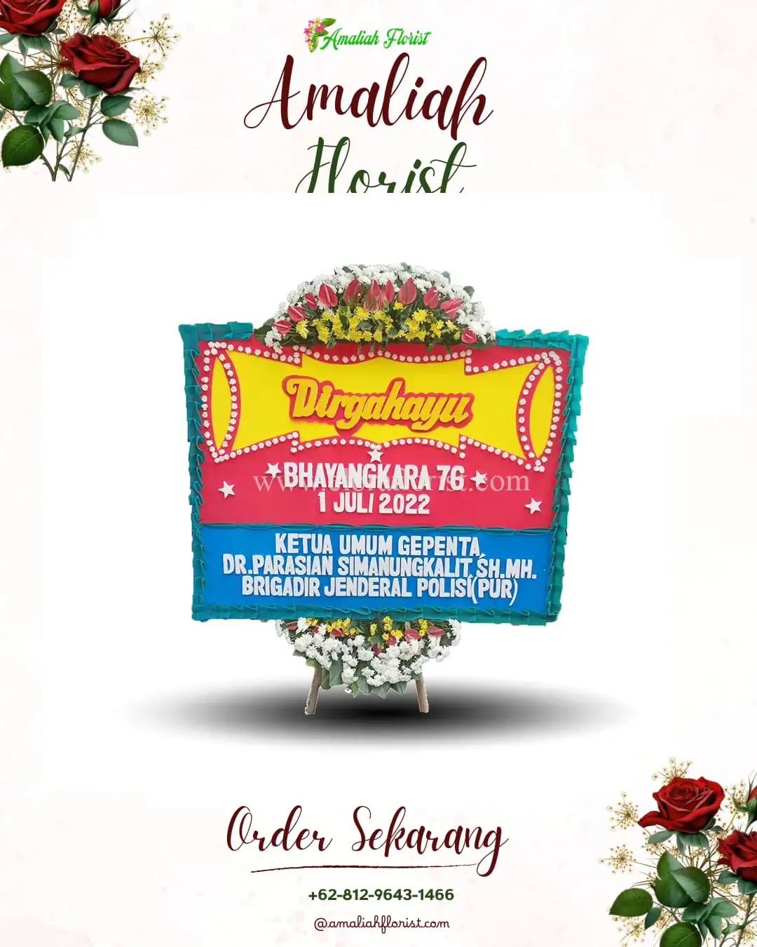 Papan Bunga HUT Ulang Tahun Pangkung Karung